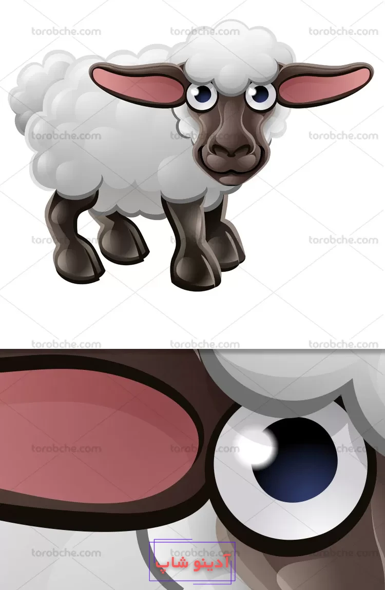 طرح کلیپ آرت گاو کارتونی | تیک طرح مرجع گرافیک ایران %