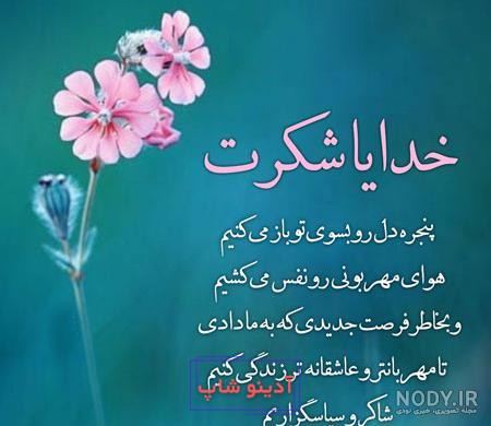 عکس نوشته شکرگزاری روزانه از خدا جدید برای پروفایل و استوری