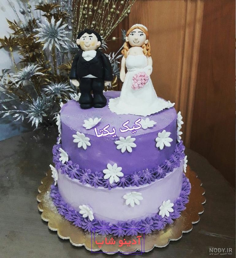 عکس کیک بریدن عروس و داماد
