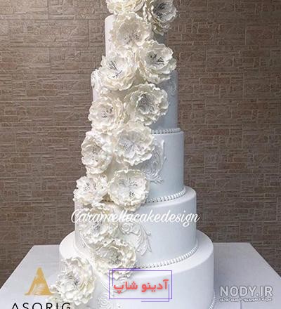 عکس کیک عروس و داماد یک طبقه