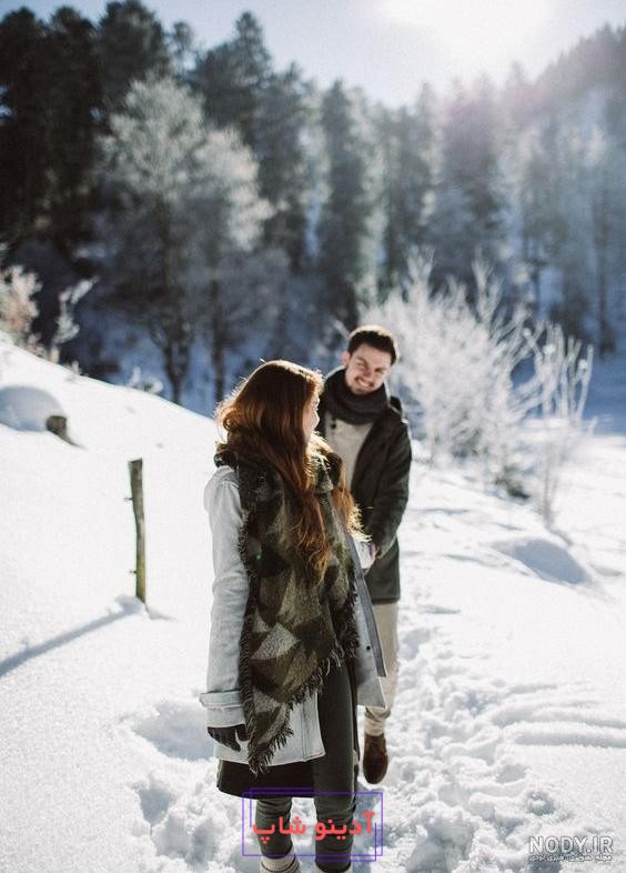 ژست عکاسی پسرانه و مردانه در برف و طبیعت زمستانی شیک و جدید