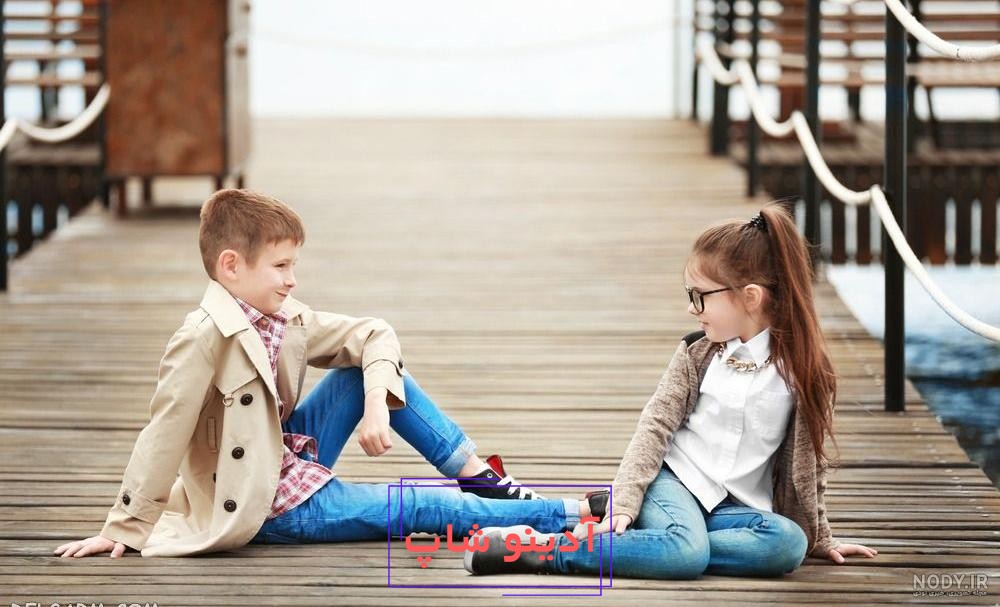 ژست عکس دونفره کودکانه