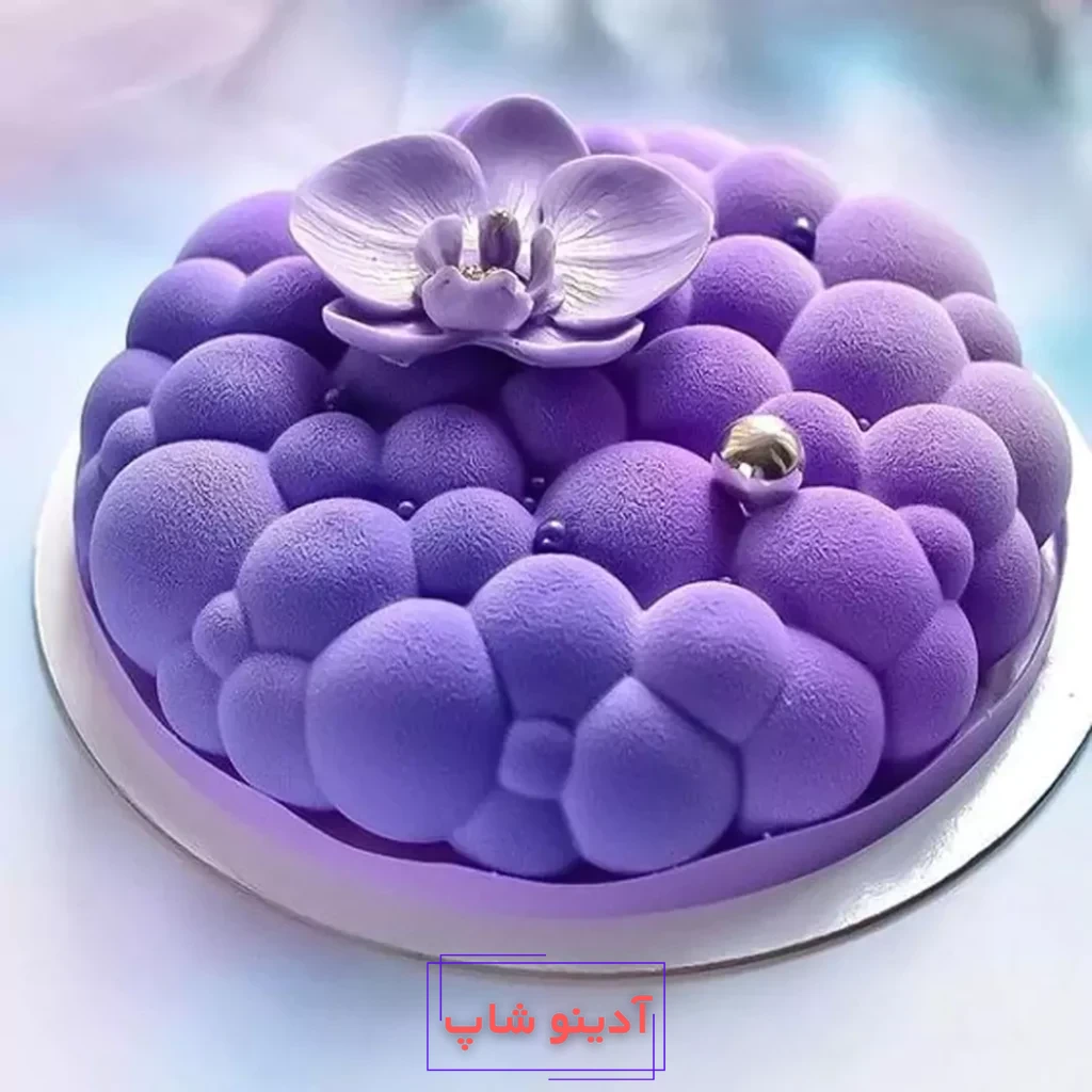 کیک سفید | کیک سفید بنفش مینی | رزملینا