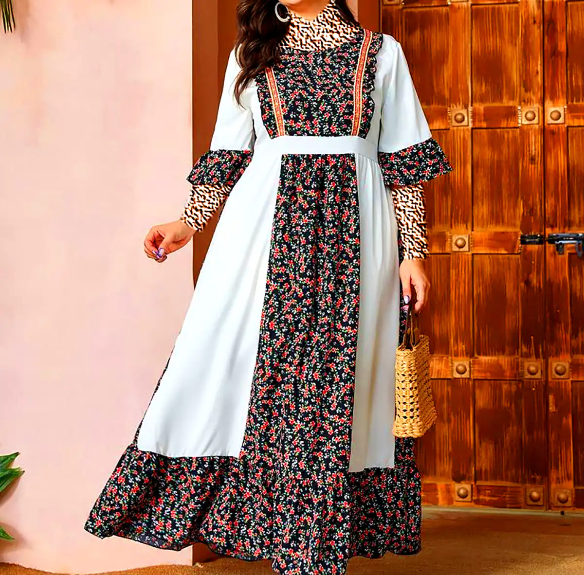 پیراهن سنتی رنگی