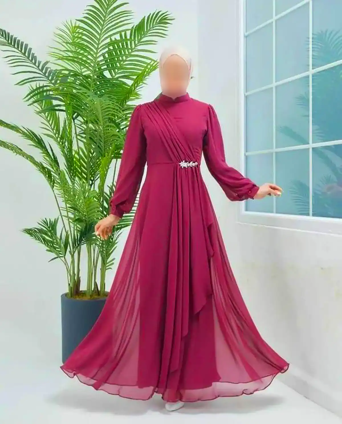 پیراهن مجلسی حریر مدرن