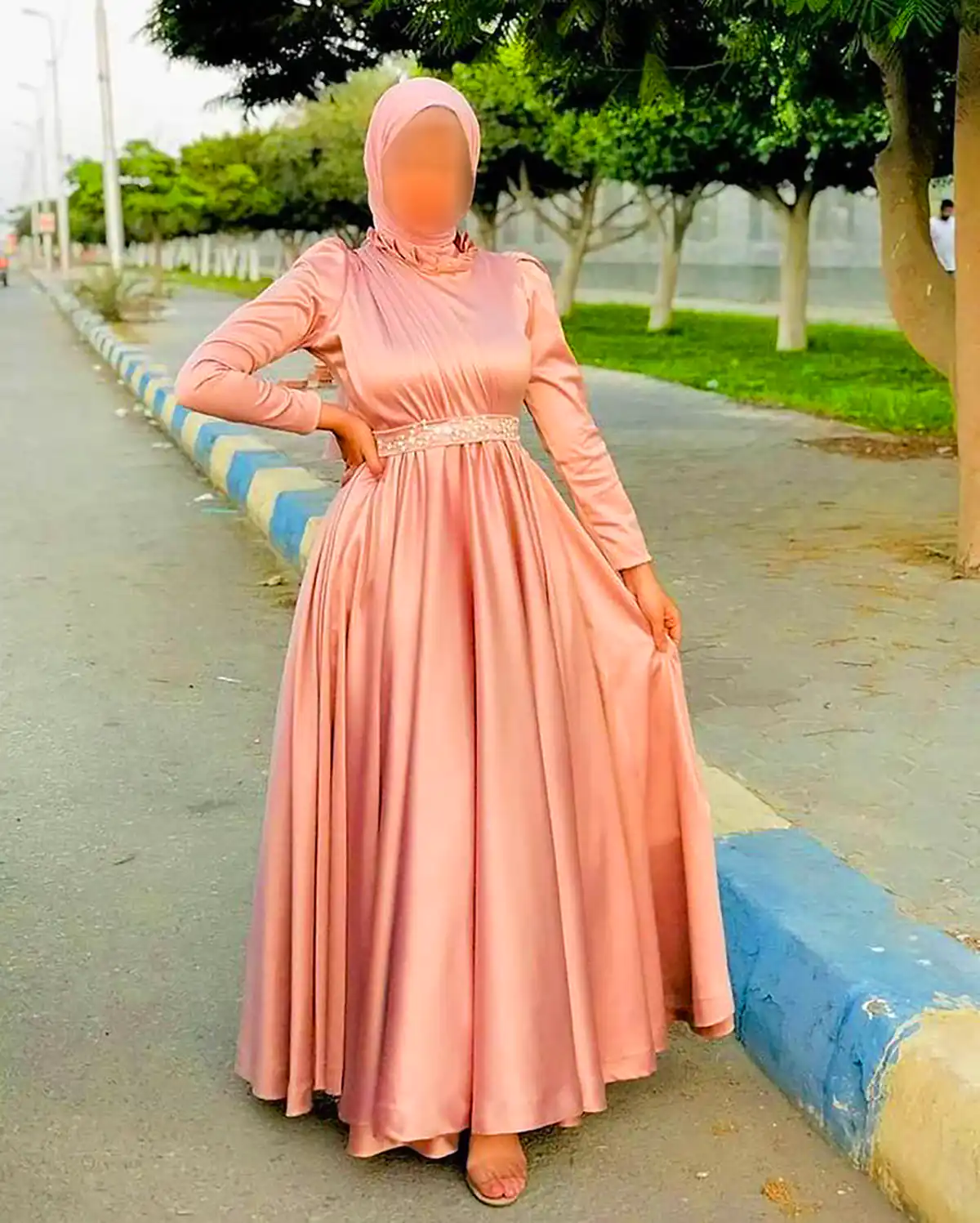 پیراهن مجلسی حریر مدرن