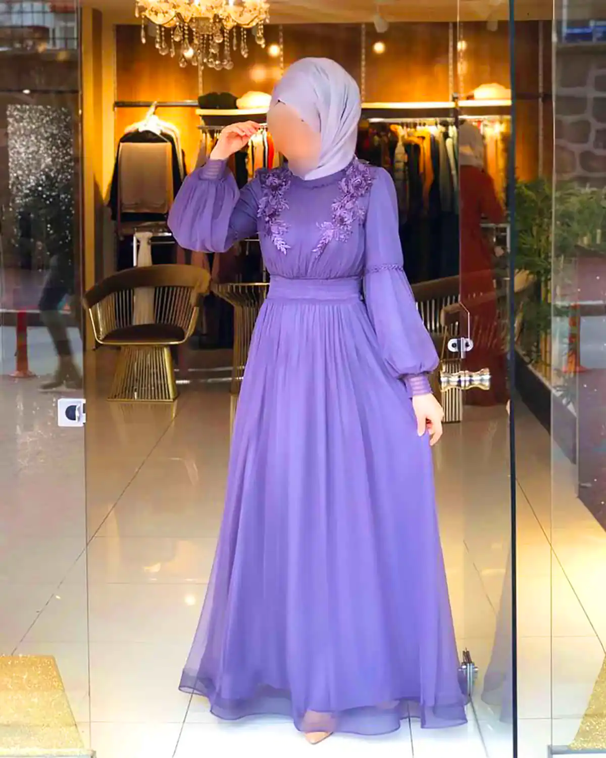 پیراهن مجلسی حریر مدرن