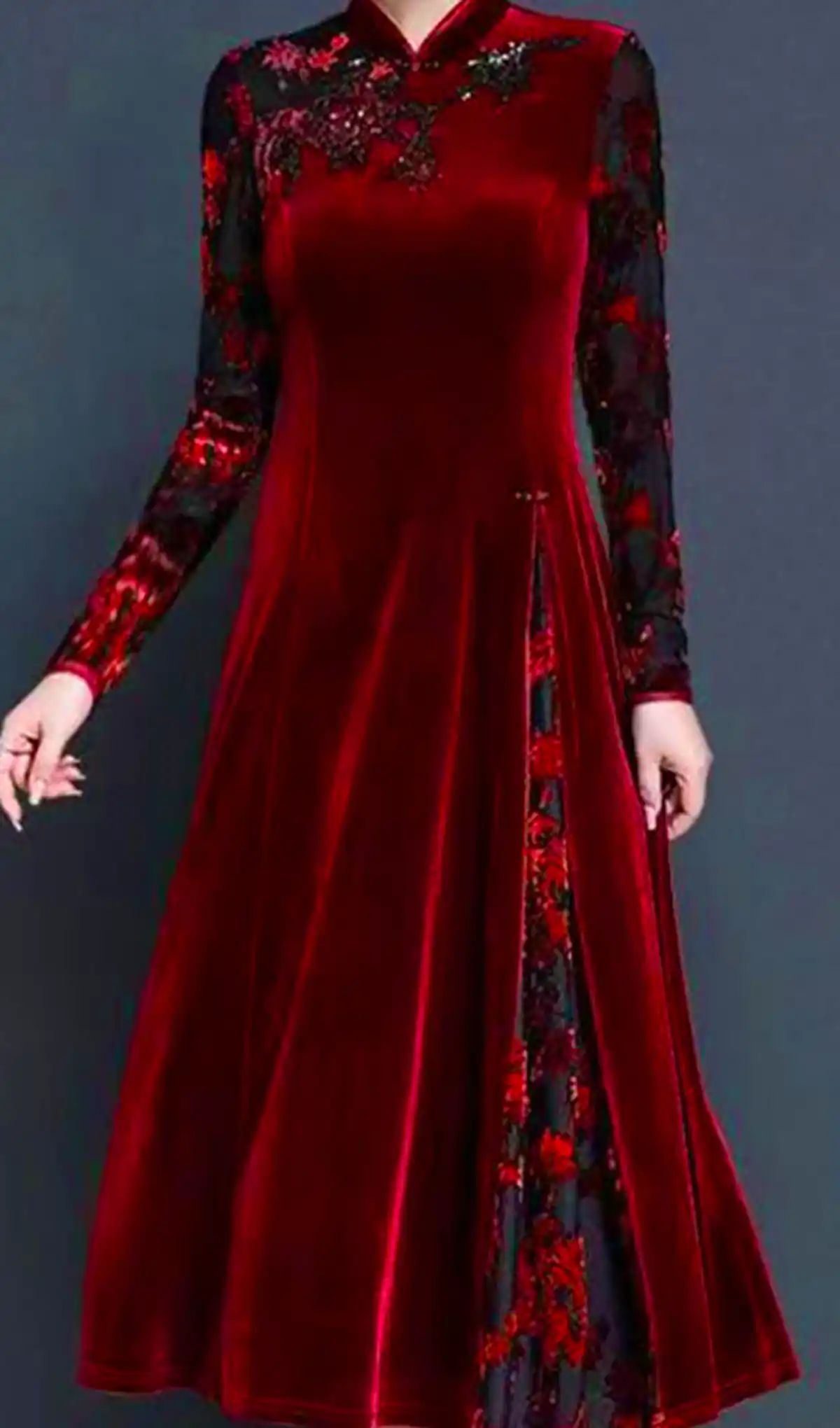 پیراهن مخمل زنانه