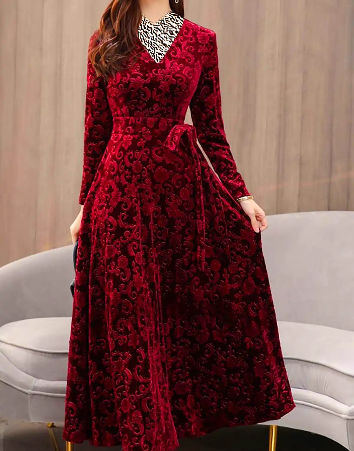 پیراهن مخمل زنانه