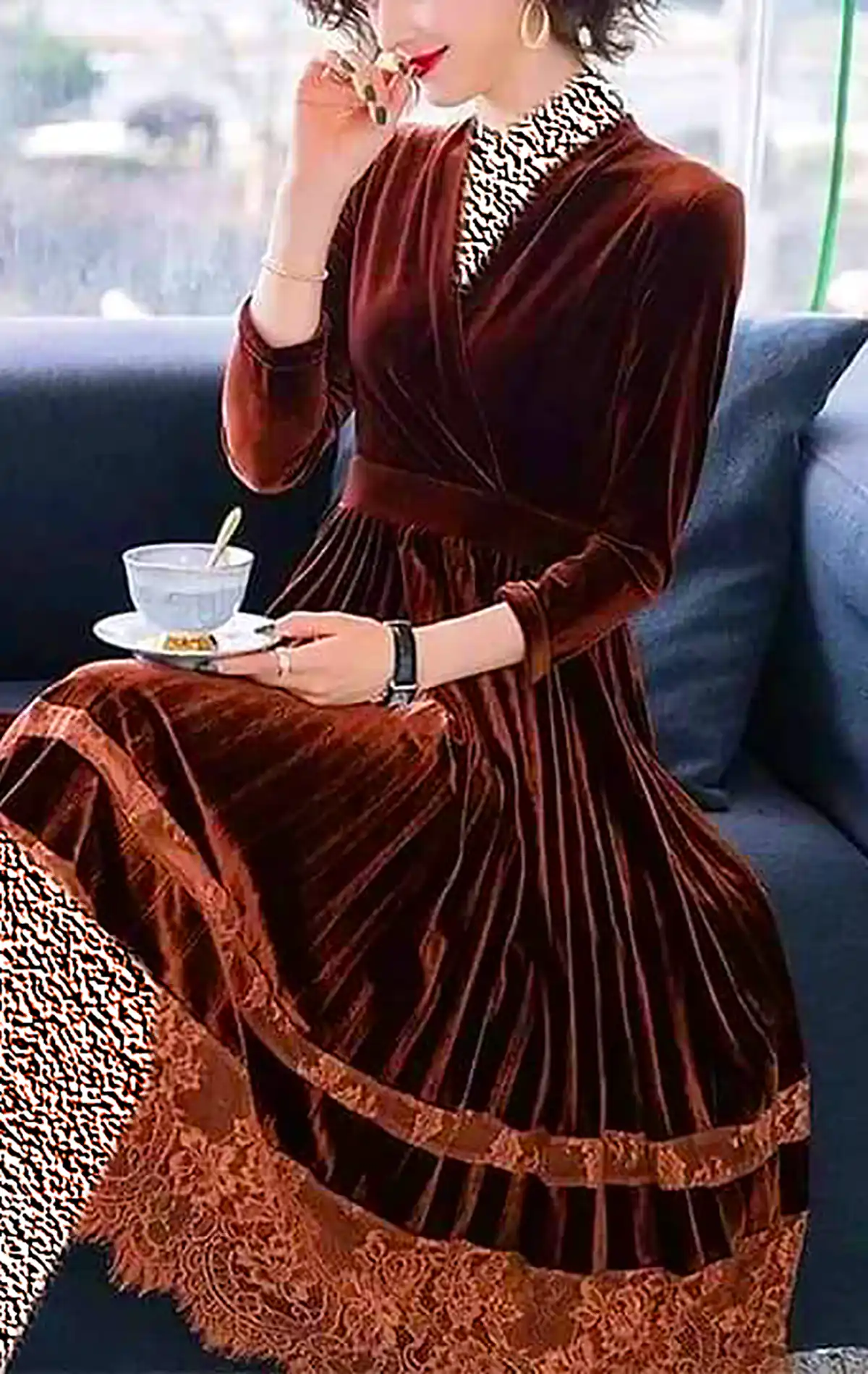 پیراهن مخمل زنانه