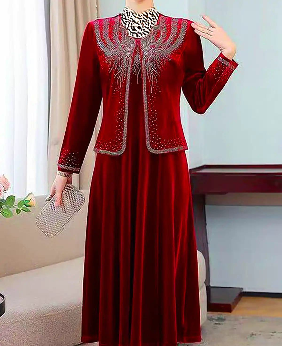 پیراهن مخمل زنانه