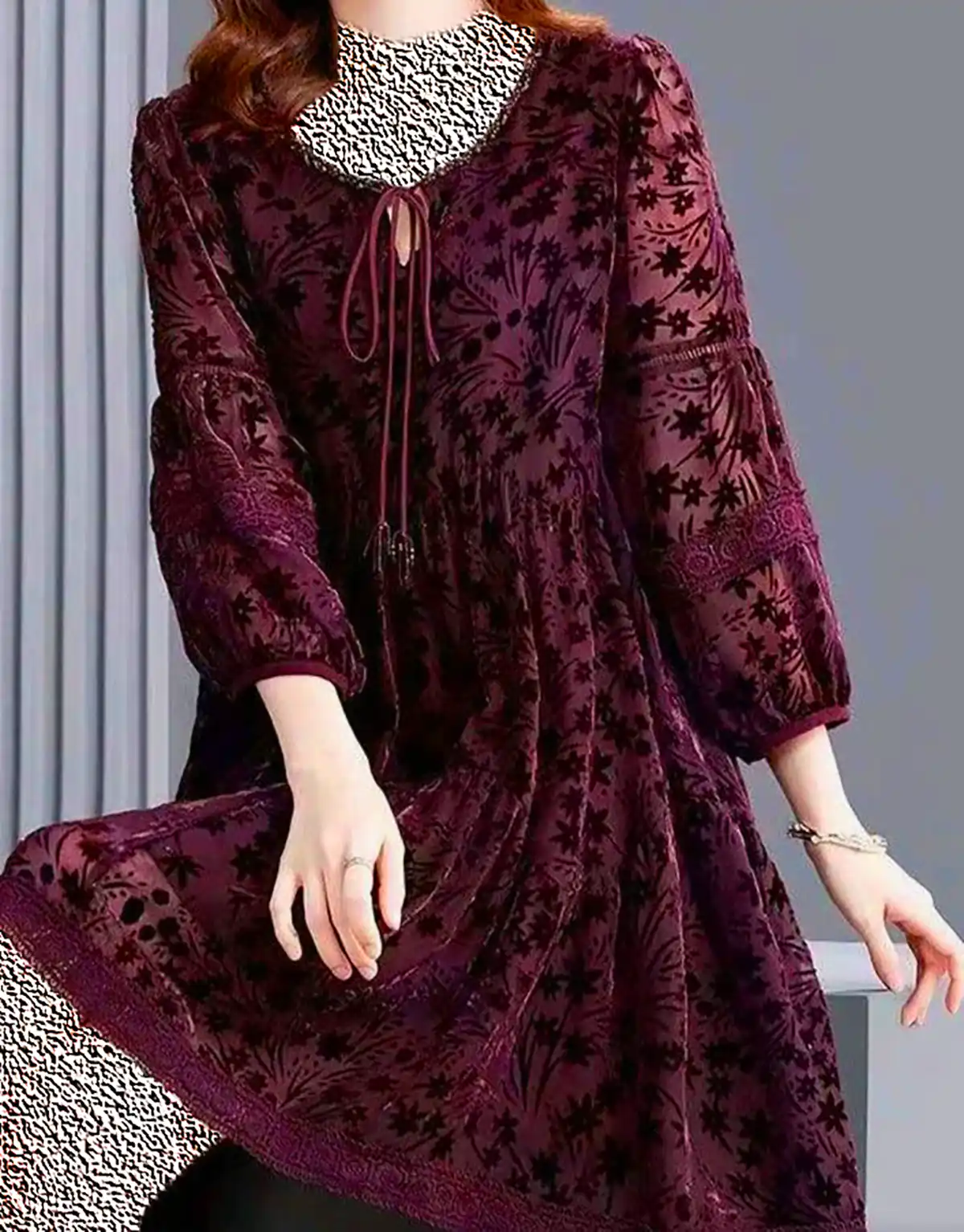 پیراهن مخمل زنانه