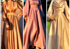 پیراهن ساتن نباتی
