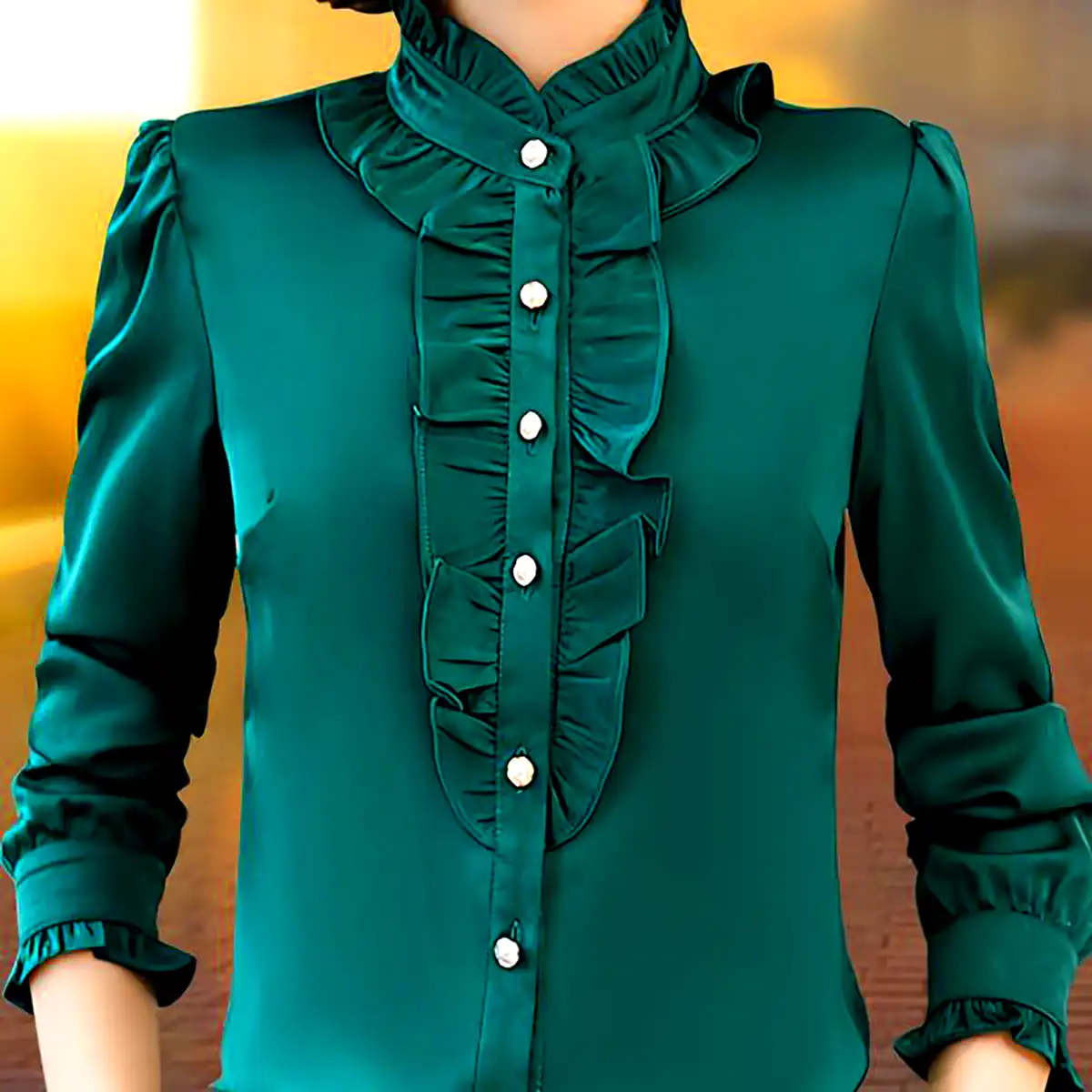 شومیز سبز مجلسی