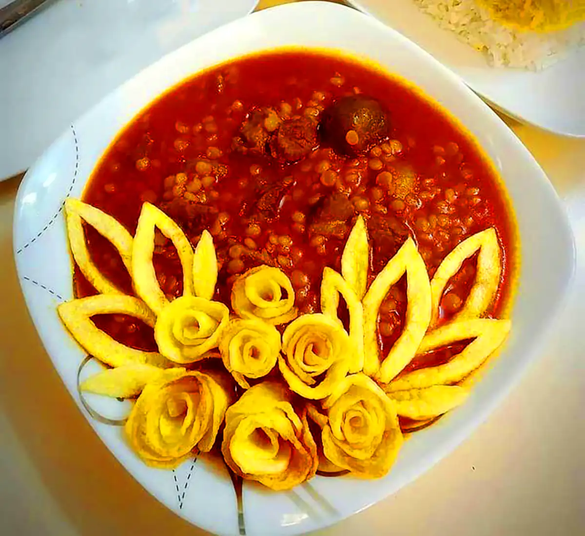 تزئین شیک قیمه