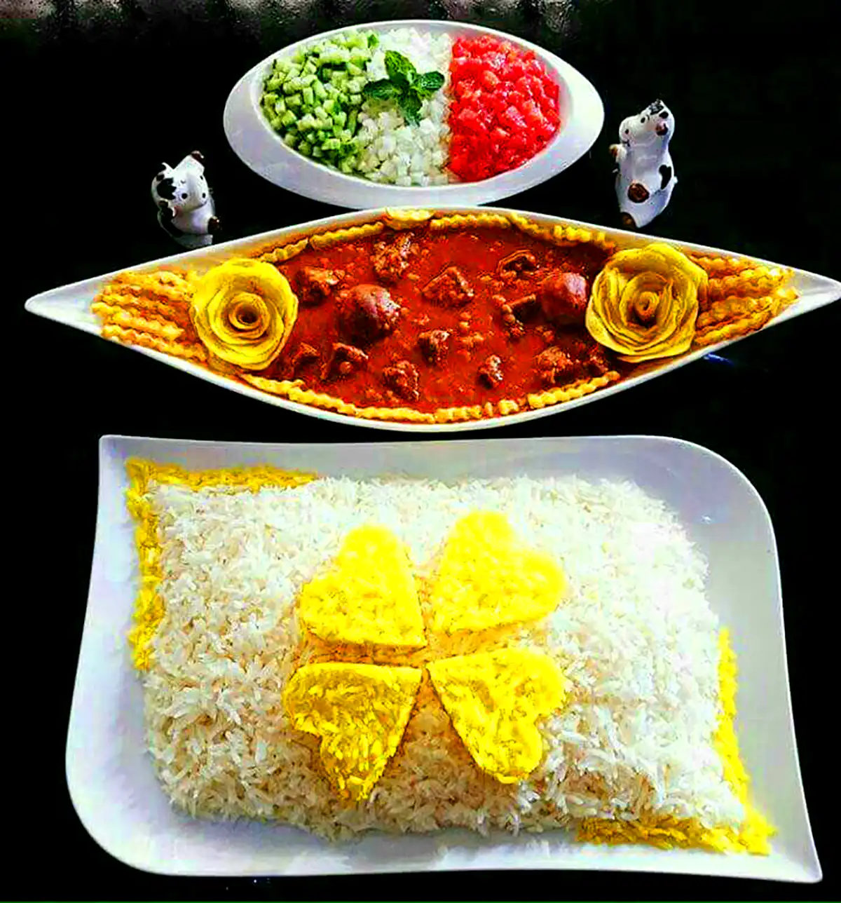 تزئین شیک قیمه