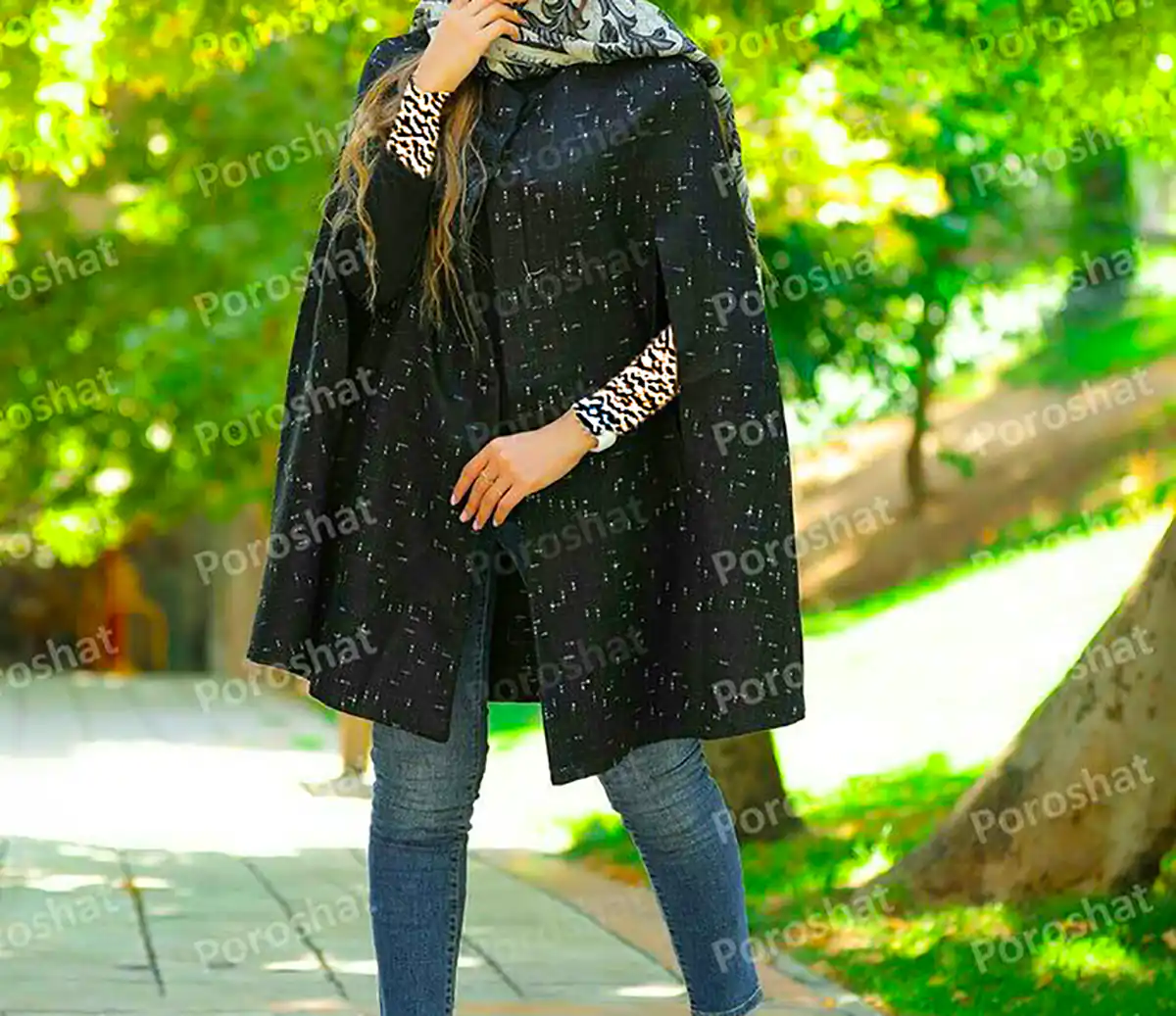 تیپ پاییزی با پانچ پشمی