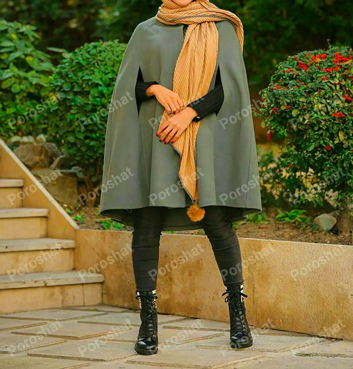 تیپ پاییزی با پانچ پشمی