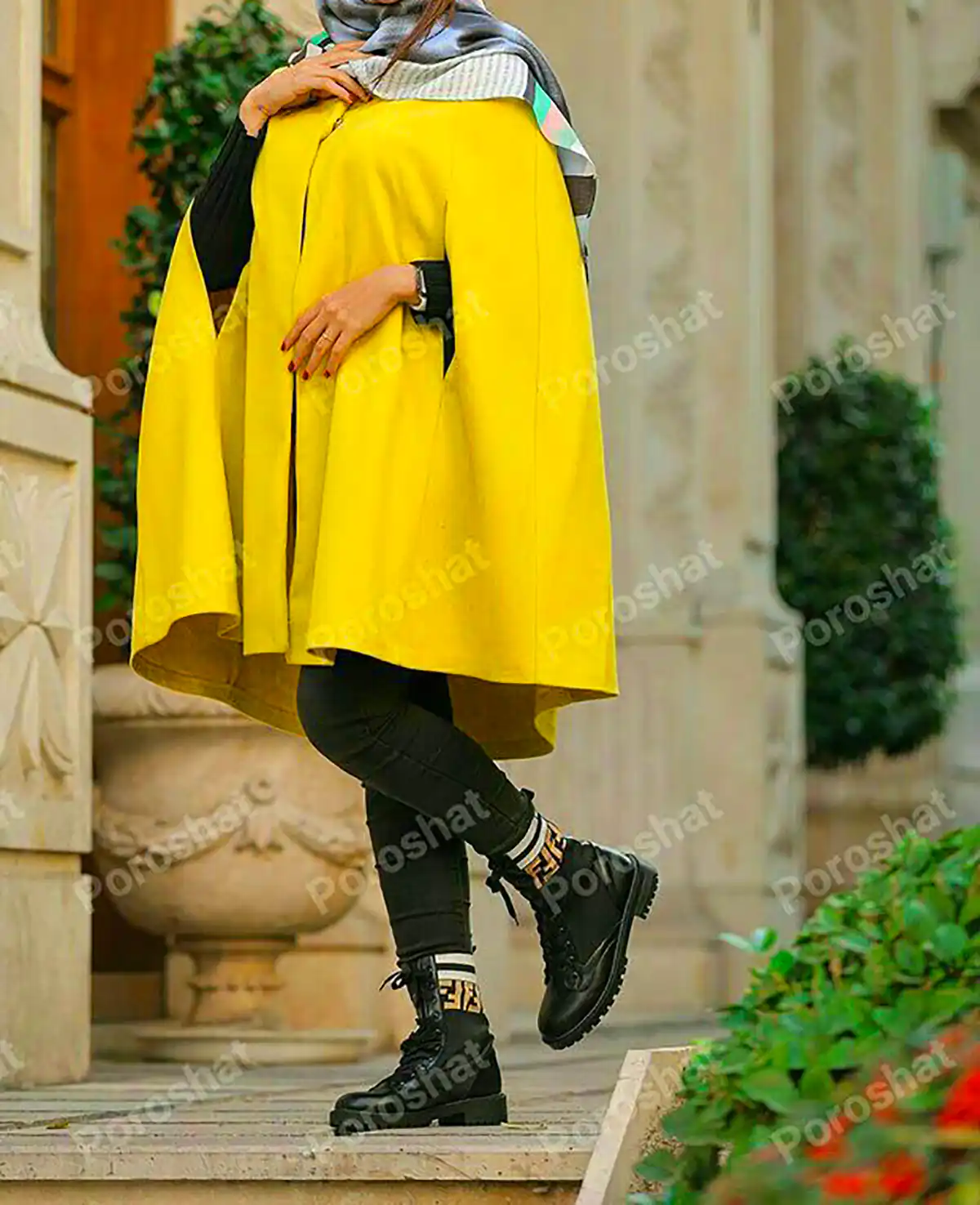 تیپ پاییزی با پانچ پشمی