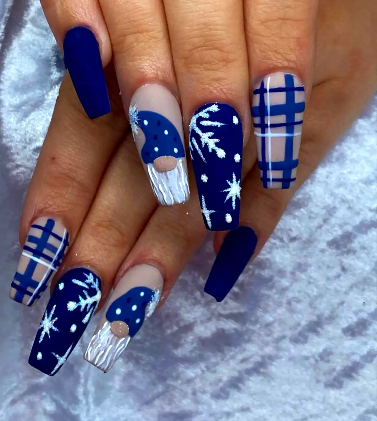 طرح ناخن کریسمسی