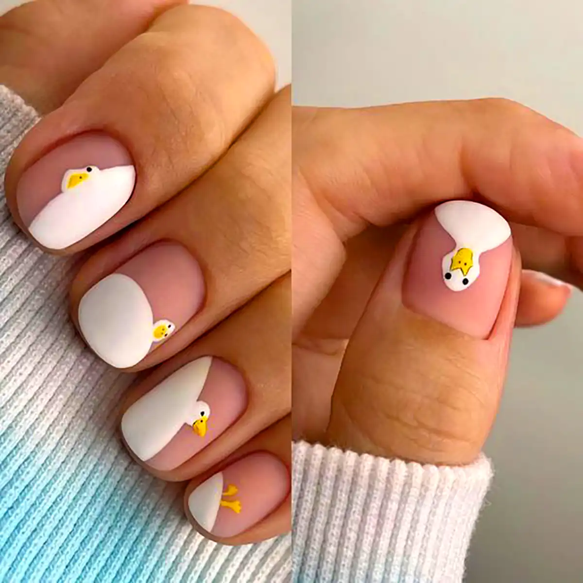 طرح کیوت روی ناخن