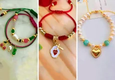 دستبند لاکچری رنگی دخترانه