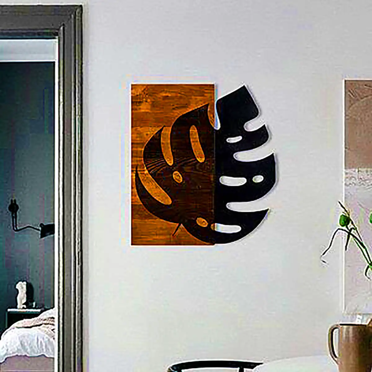 دیوارکوب دکوری برگ انجیری