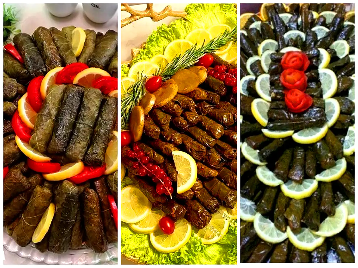 دلمه برگ مو مجلسی و خوشمزه