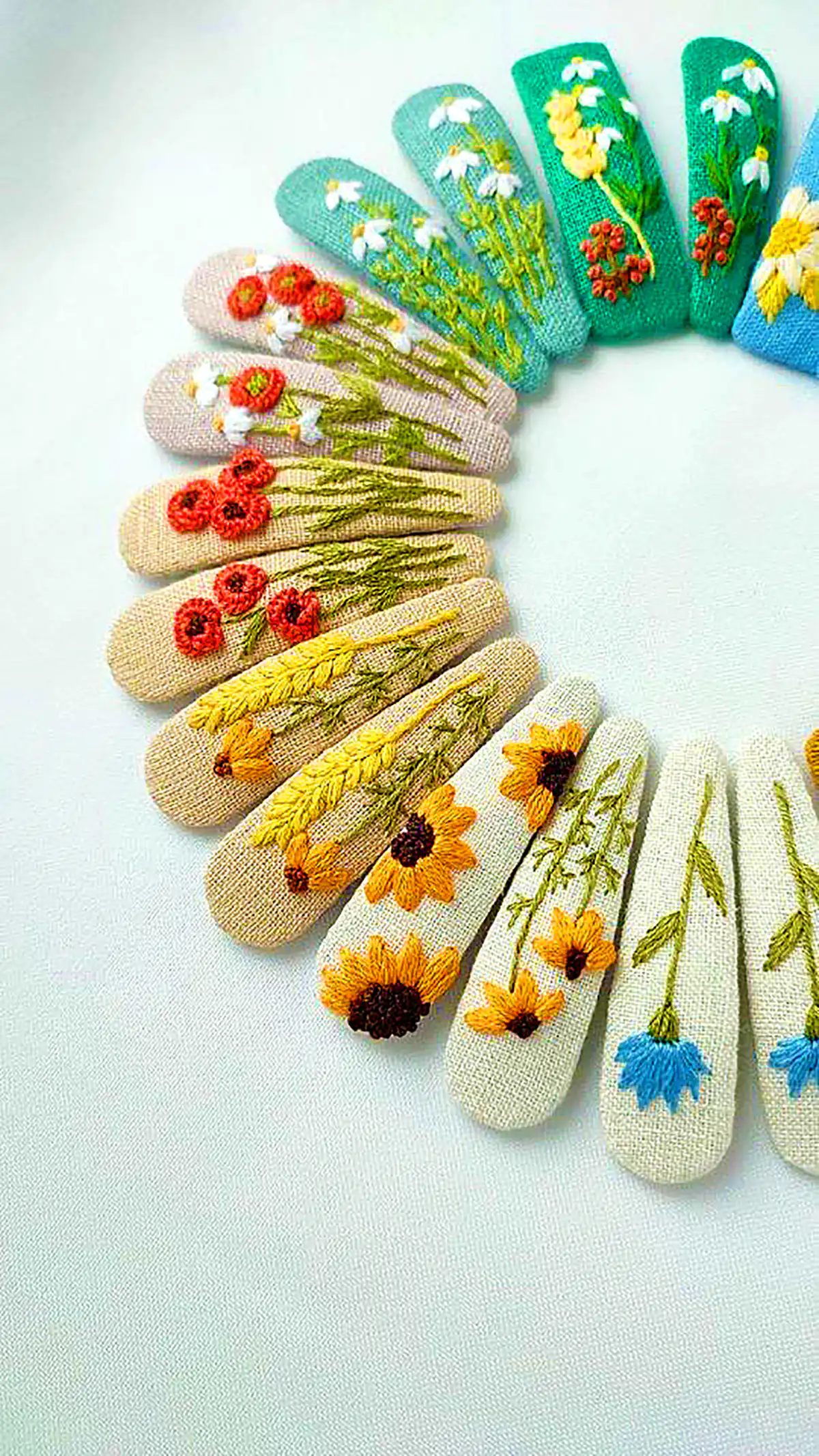 گیره مو کتانی دست دوز