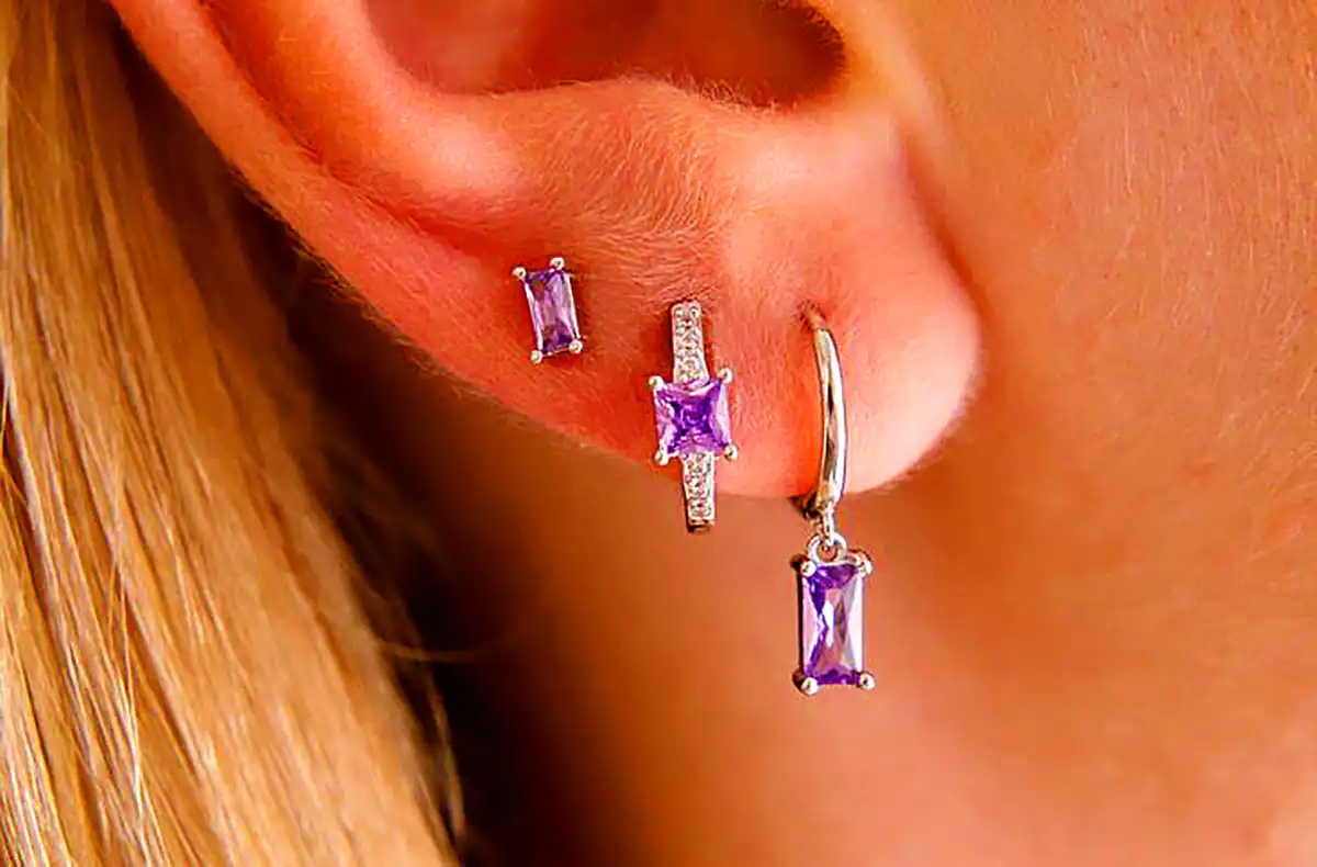 گوشواره کریستال یاسی