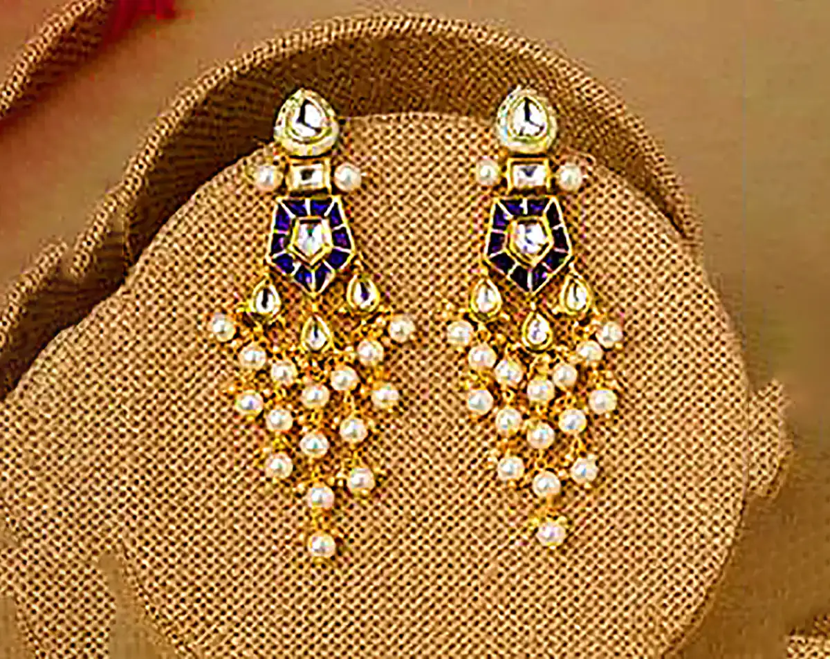 گوشواره سنتی روکش طلا