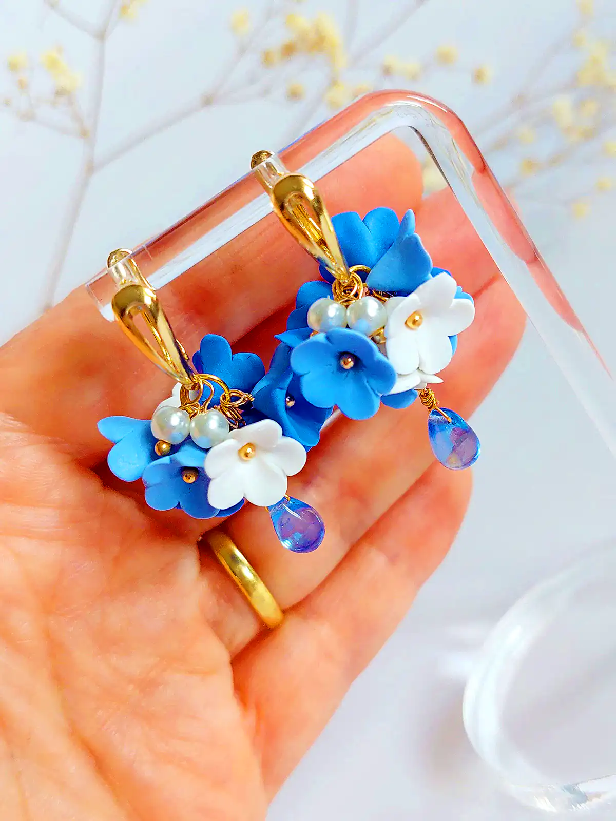 گوشواره فانتزی گلی دخترونه