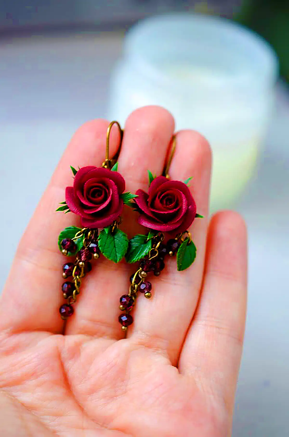 گوشواره فانتزی گلی دخترونه