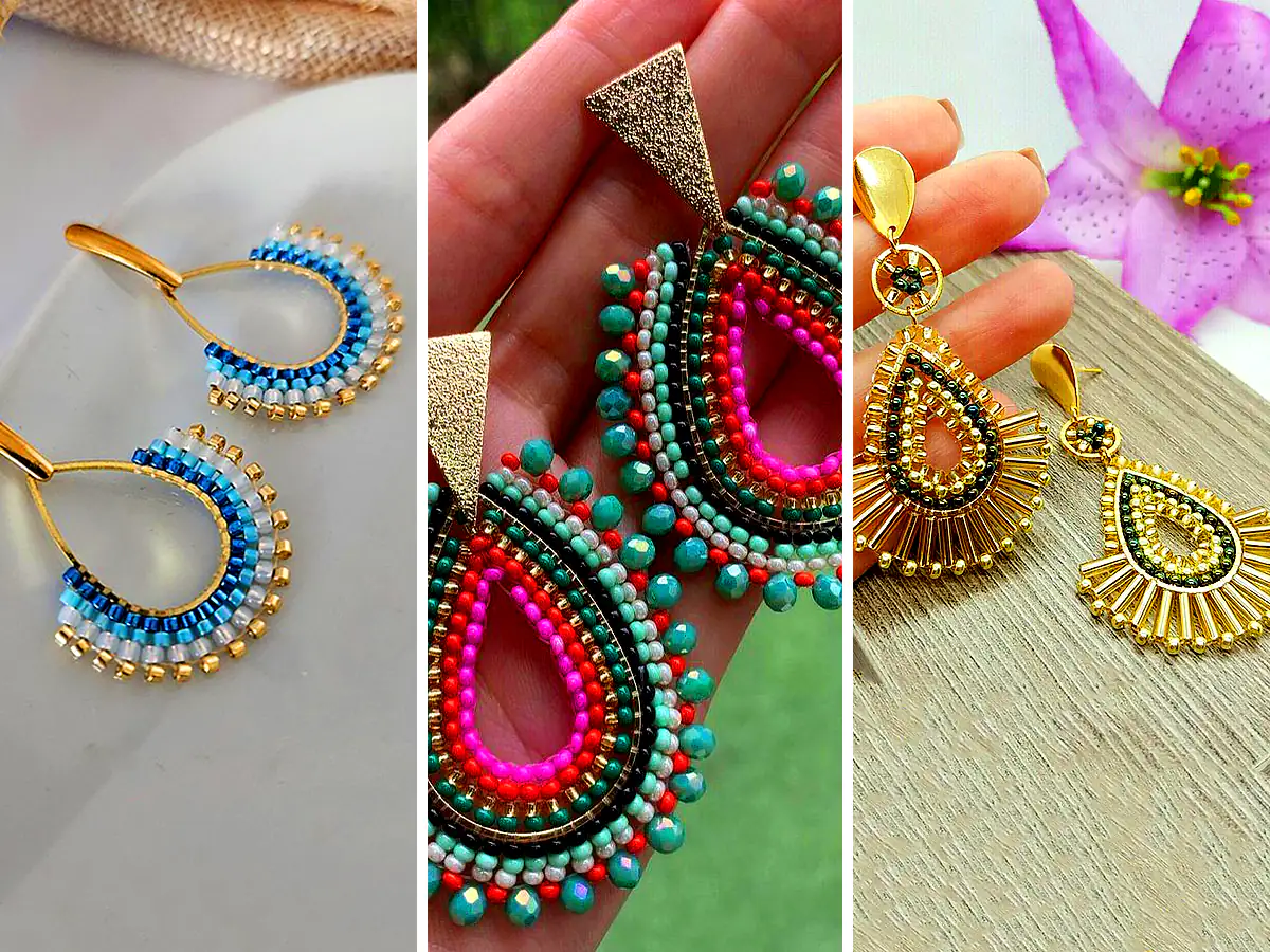 گوشواره رنگی و خلاقانه مهرهای