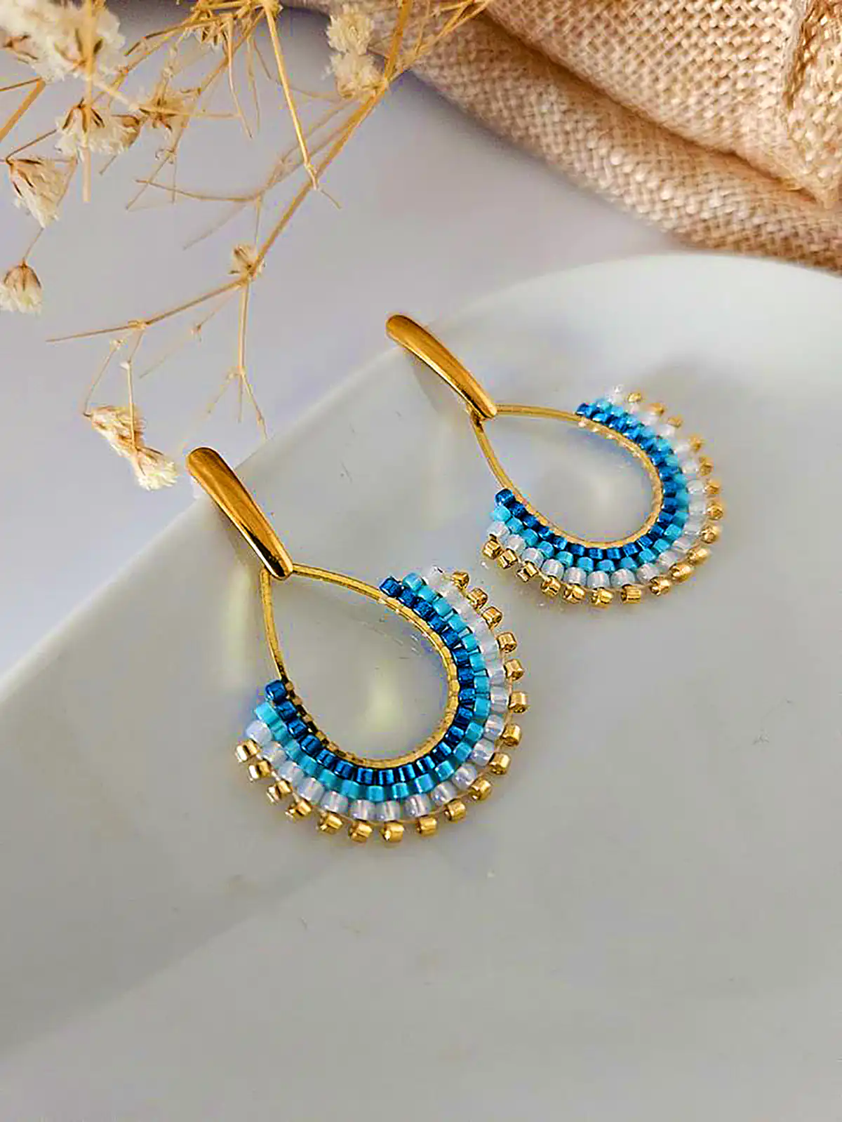 گوشواره رنگی و خلاقانه مهرهای