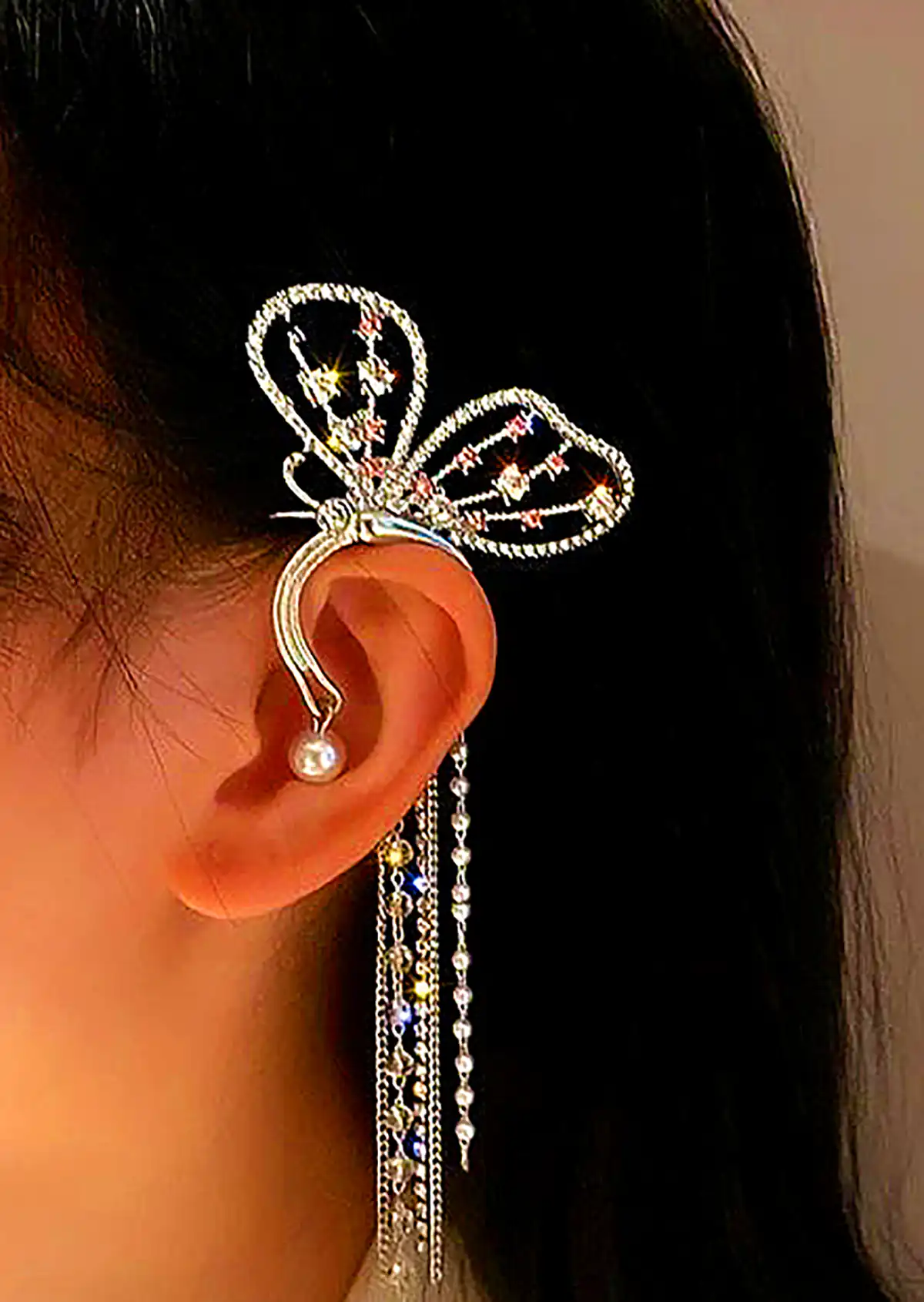 گوشواره کاف کریستالی