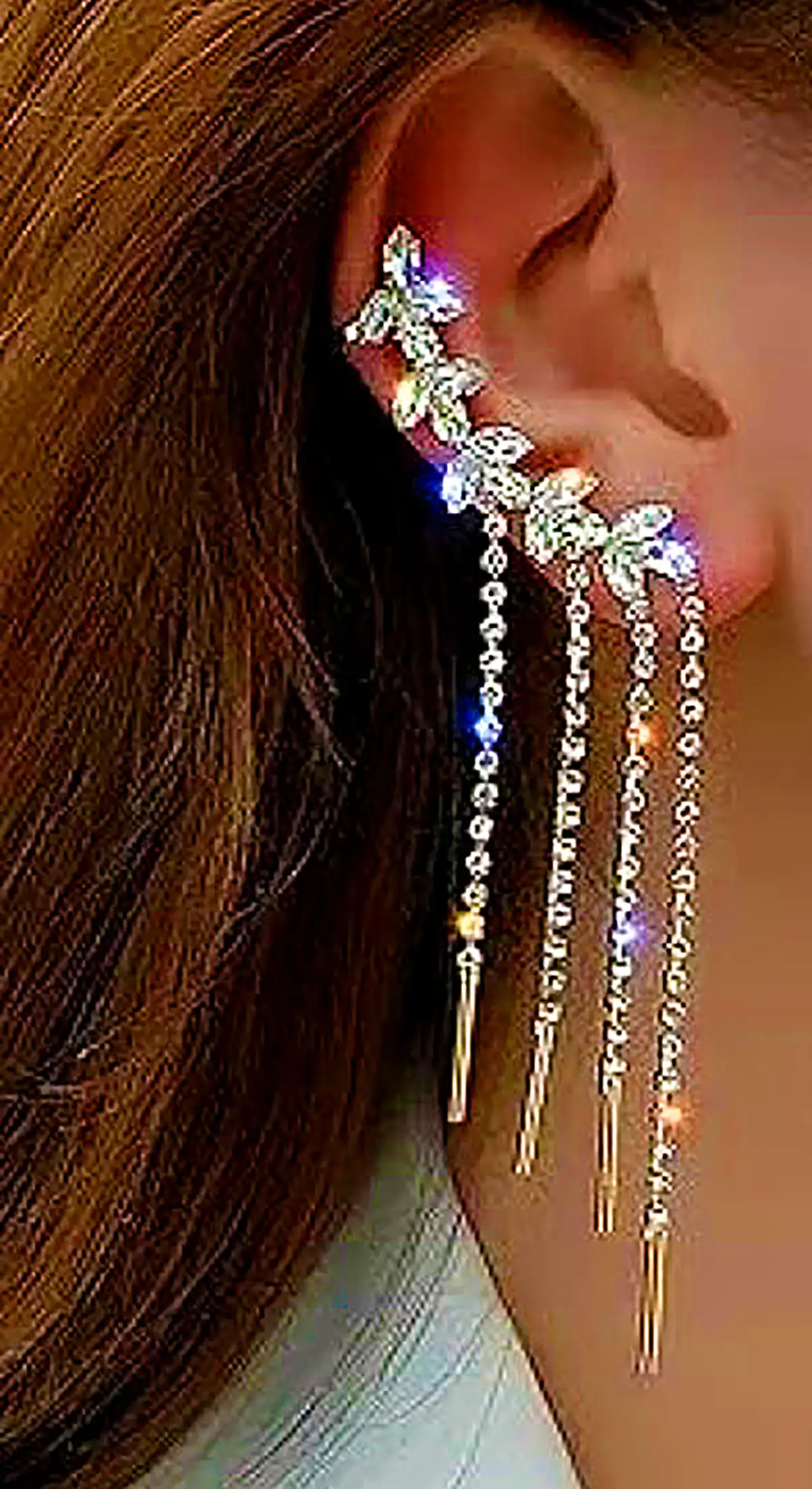 گوشواره کاف کریستالی