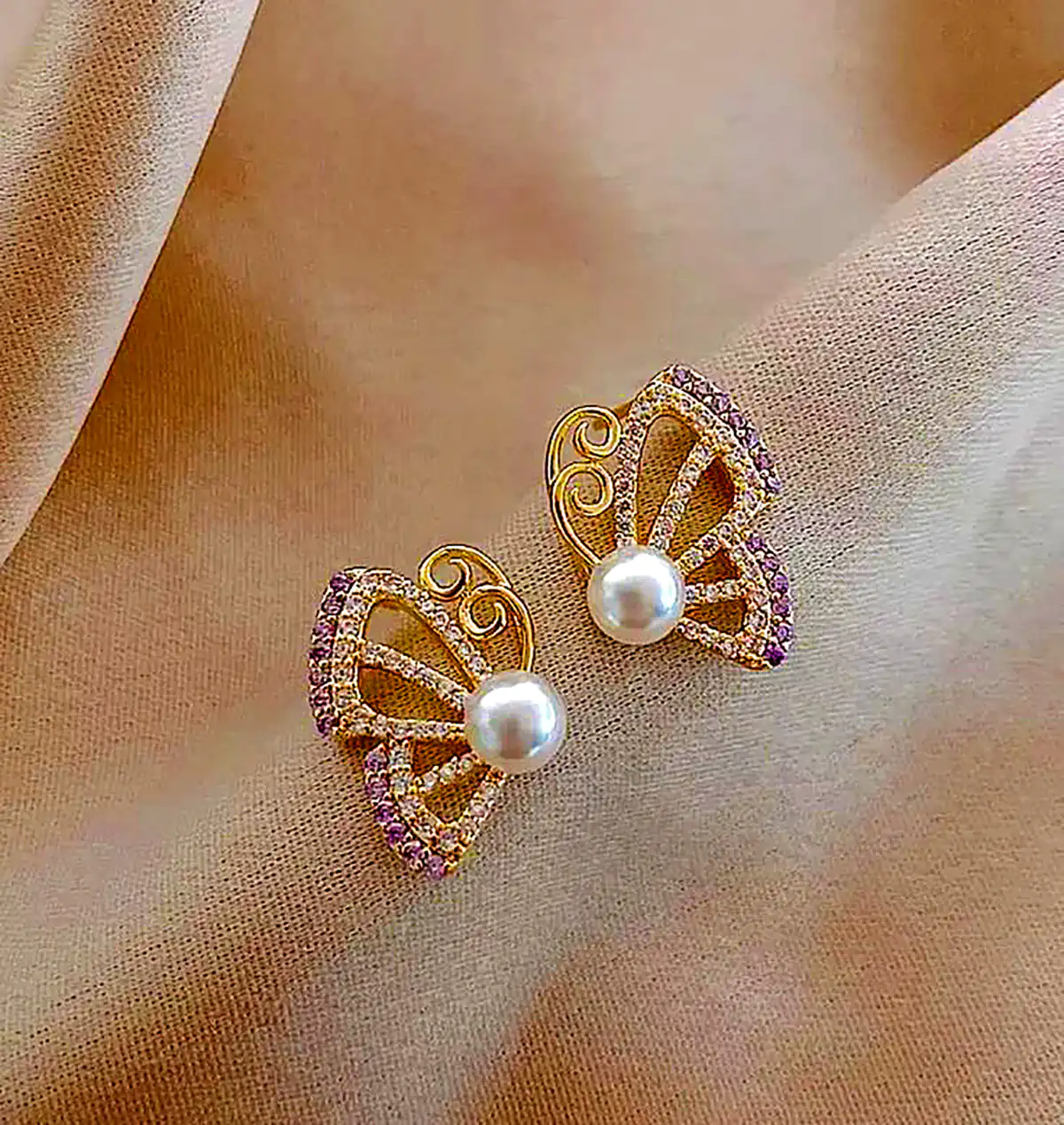 گوشواره سواروسکی پروانهای