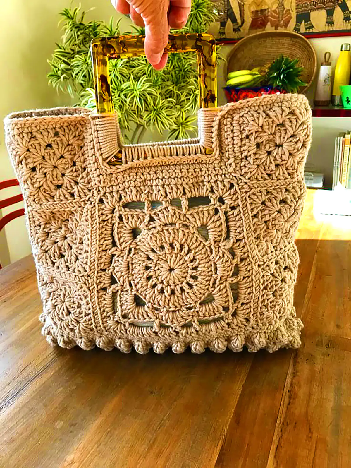 کیف بافتنی مجلسی