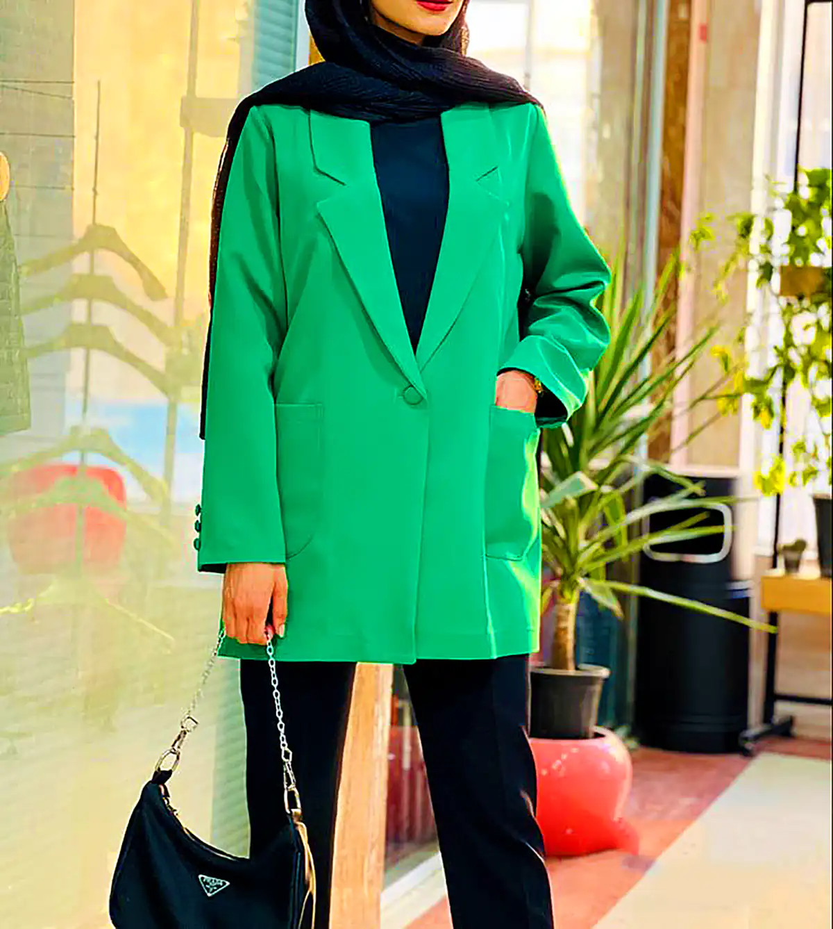مانتو باکلاس سبز زارا