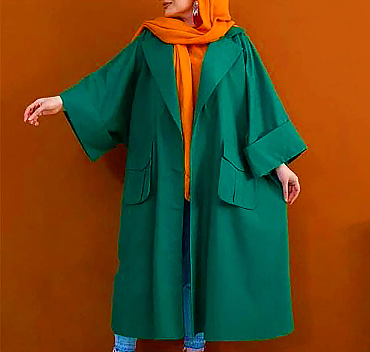 مانتو باکلاس سبز زارا