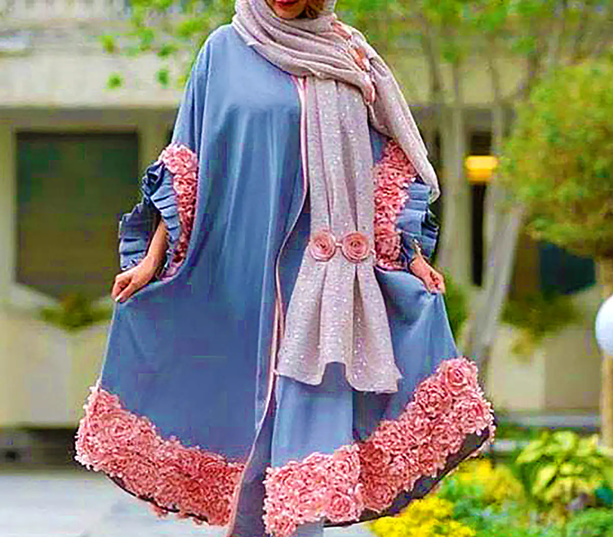 مانتو بلند رنگی