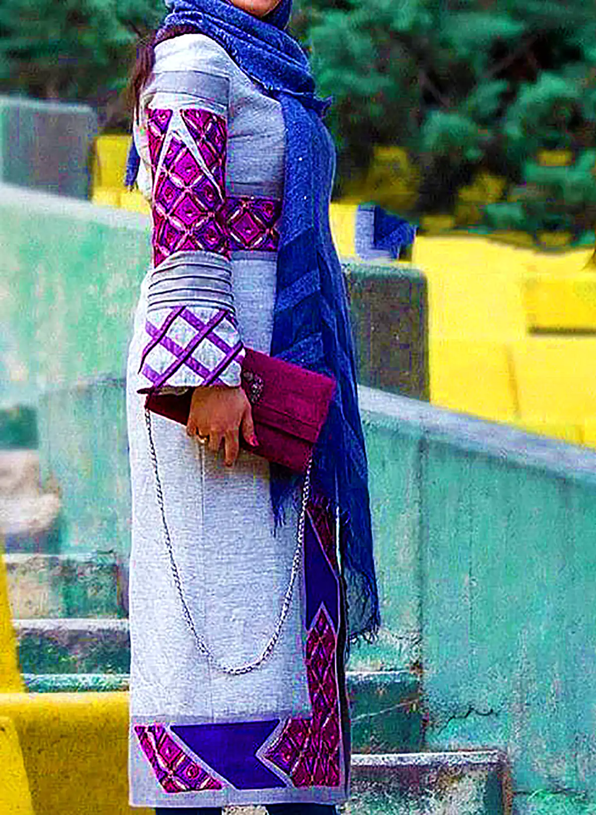 مانتو نخی پائیزی خنک 