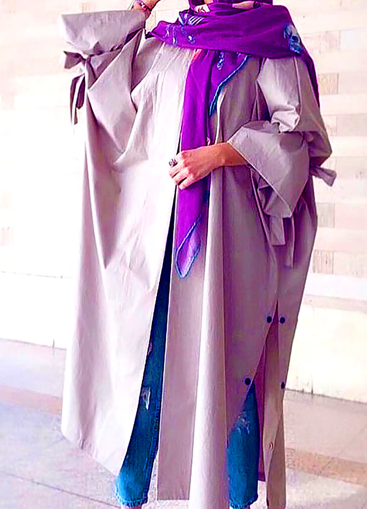 مانتو نخی پائیزی خنک 