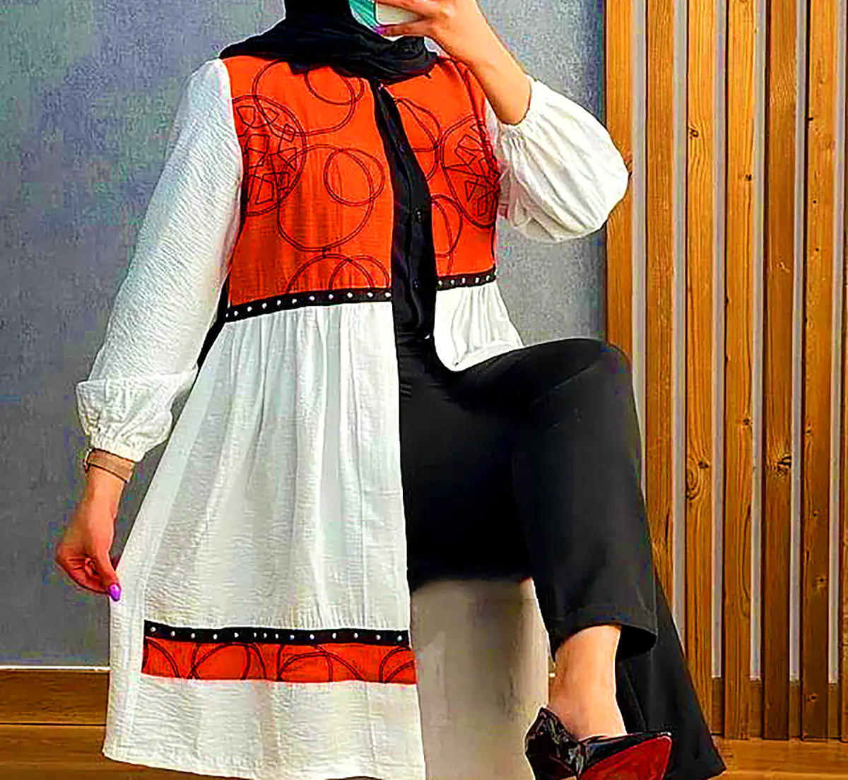 مانتو نخی رنگی کژوال