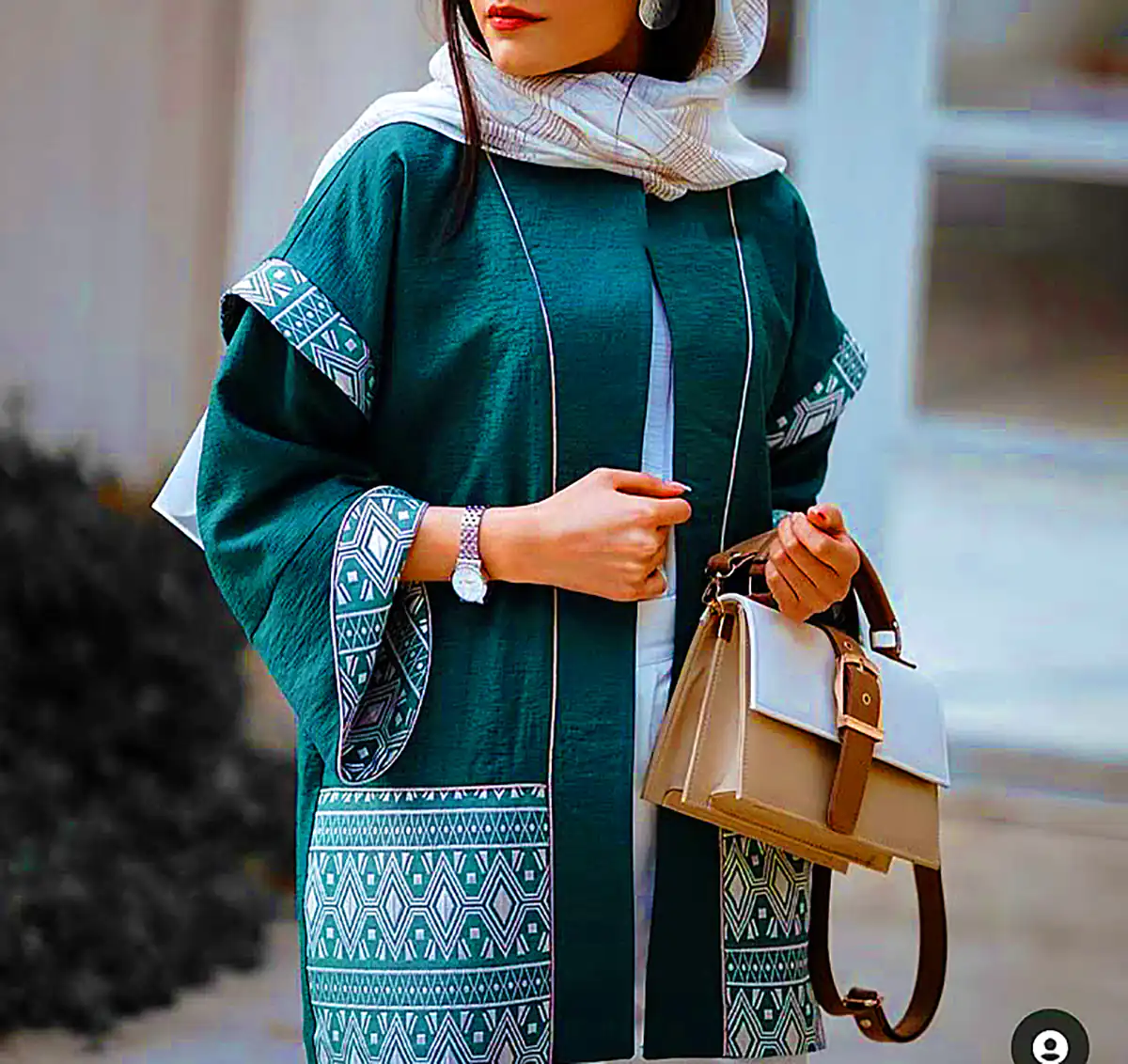 مانتو رنگی بلند کتان