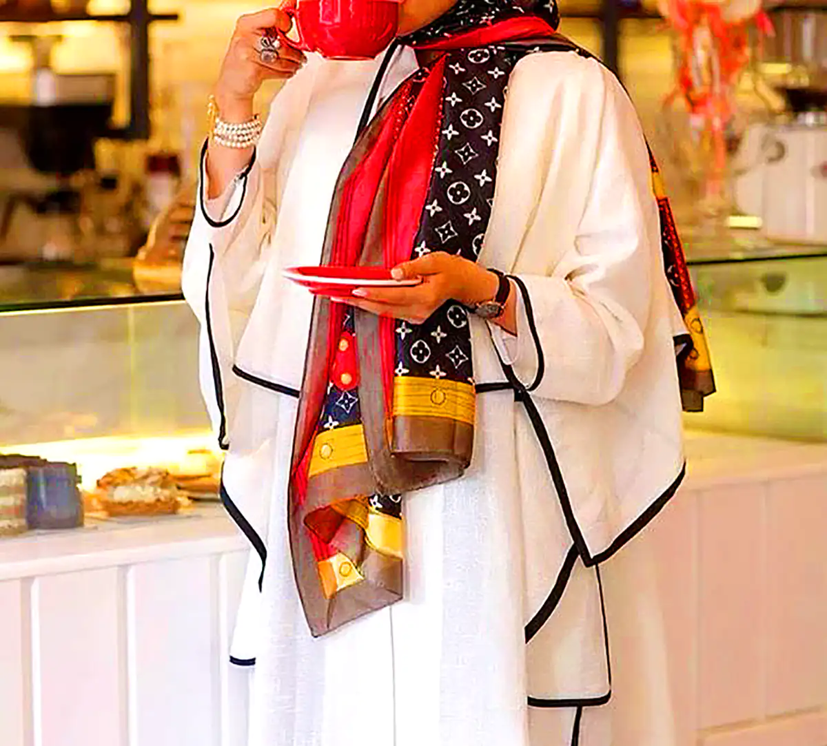 مانتو رنگی بلند کتان