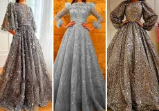 ماکسی نقره‌ای شاین دار