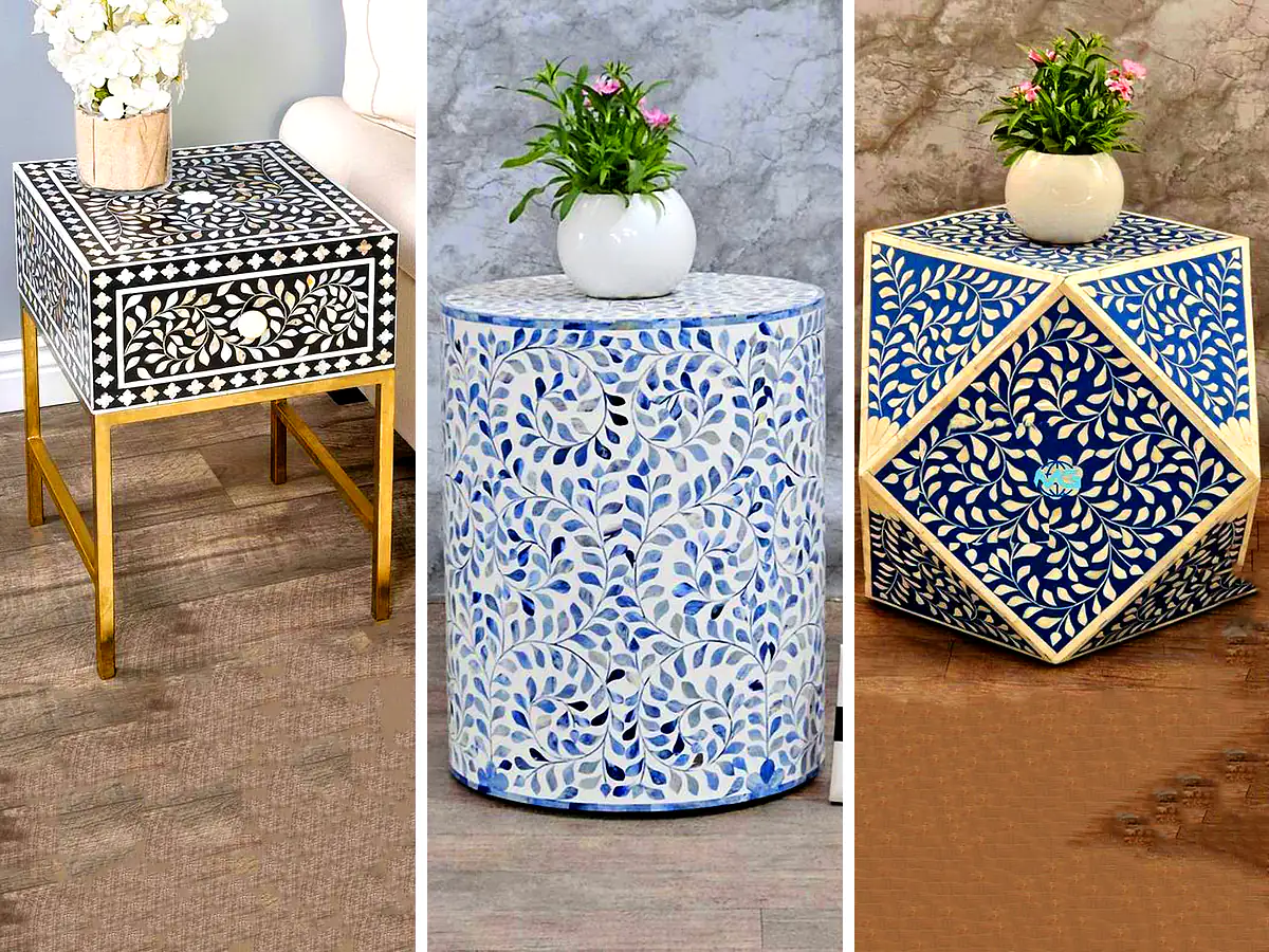 میز عسلی خاتم کاری سنتی