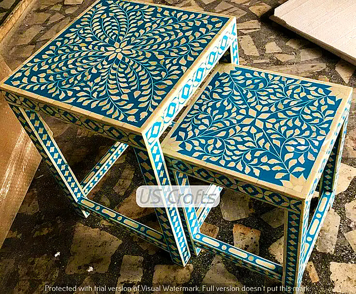میز عسلی خاتم کاری سنتی